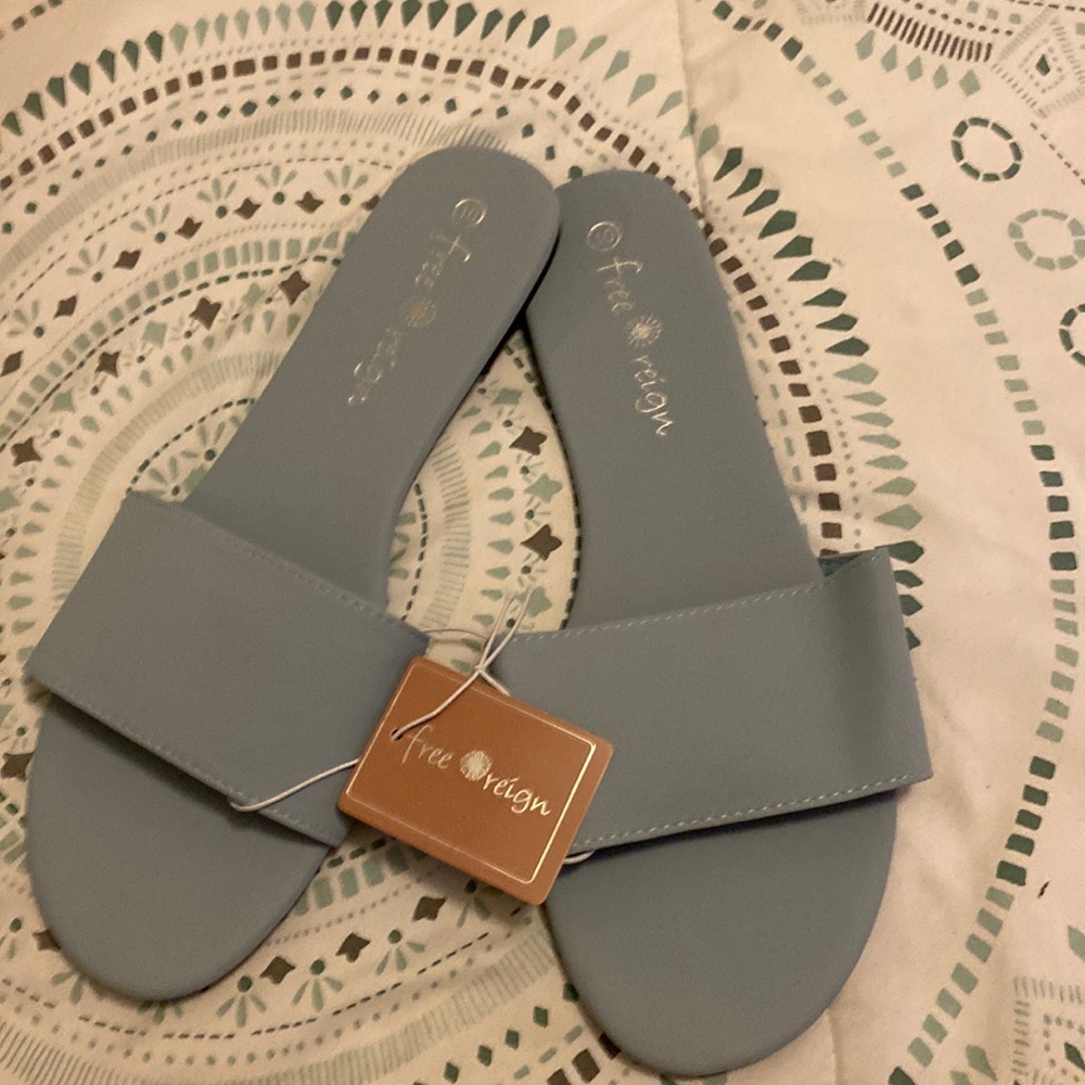 Blue sandals